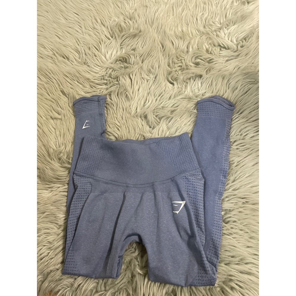 Gymshark Energy+ Seamless Leggings Blue Marl High Waisted Scrunch Bum Pocket